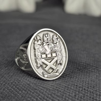 Beadsnice Handgefertigter Maßgeschneiderter 925 Silber Siegelring mit Gravuroption für Personalisiertes Handgemachtes Geschenk