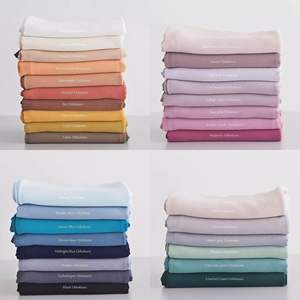 Yomo personnalisé LOGO vente en gros de haute qualité islamique châ<span class=keywords><strong>les</strong></span> plaine <span class=keywords><strong>Georgette</strong></span> femmes musulmanes écharpe foulard bulle lourde en mousseline de soie Hijab - Product Image 5