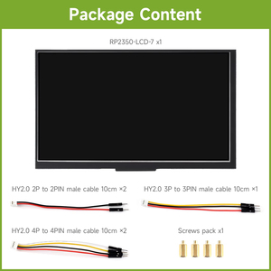 เวฟแชร์ RP2350 บอร์ดพัฒนาจอ LCD ขนาด 7 นิ้ว, ความละเอียด 800 × 480, สี 65K, รองรับดูอัลคอร์และดูอัลสถาปัตยกรรม <span class=keywords><strong>K669</strong></span> - Product Image 2