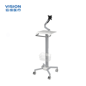 עגלה ניידת ניידת עם עמדת מתגלגל מתכת למחשב ipad עבור ipad & טאבלט לטיפול אולטרסאונד בבית החולים - Product Image 1