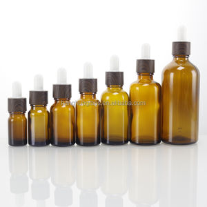 Sérum cosmétique pour le <span class=keywords><strong>visage</strong></span> à l'ambre, huile essentielle, soin de la peau, diffuseur cosmétique, flacon en verre noir ambré de 5 ml, 10 ml, 15 ml avec pinceau et compte-gouttes - Product Image 1