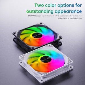 Ventilador SNOWMAN 120mm ARGB PWM para PC de juegos Alto flujo de aire direccionable RGB LED Placa base Sync Compatible Case Cooler - Product Image 6