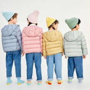Doudoune légère décontractée pour enfants Style d'hiver pour garçons <span class=keywords><strong>et</strong></span> filles bébé <span class=keywords><strong>manteau</strong></span> court en duvet de canard <span class=keywords><strong>blanc</strong></span> à capuche - Product Image 5