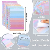 Venta caliente multicolor Arco Iris Bloc de notas Plan de compras Bloc de notas Oficina Lista de aprendizaje Cuenta manual