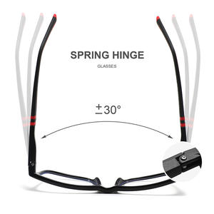 Lunettes carrées ultralégères Tr90 anti-lumière bleue, monture complète, verres PC, montures de lunettes unisexes pour un look naturel, style rétro simple - Product Image 4