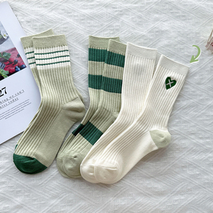 Jingwen OEM Calcetines De Mujer righe <span class=keywords><strong>calzini</strong></span> <span class=keywords><strong>fantasia</strong></span> donna - Product Image 2