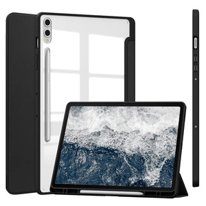 Trifold Stand Smart Flip Magnetic Slim PU Funda de cuero para <span class=keywords><strong>Samsung</strong></span> Galaxy Tab S9 FE S10Plus Tablet con portalápices - Product Image 2