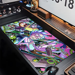 Tapis de souris de jeu XXL pour joueurs américains, motif scientifique fou et enfant, design Portal et Alien, 90x40 - Product Image 1