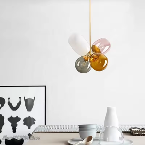 Lampe suspendue en verre Chambre minimaliste moderne Lampe suspendue chaude pour chambre d'enfant - Product Image 4