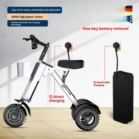Tricycle électrique pliable à 3 roues, batterie au lithium, alliage d'aluminium léger, scooter à 3 roues, tricycle électrique