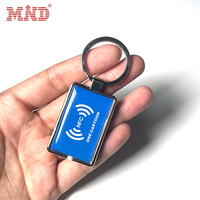 Benutzer definierte 13 56MHz Smart Hotel Schlösser Tür Zugangs kontrolle Schlüssel anhänger RFID Schlüssel anhänger Epoxy Schlüssel bund