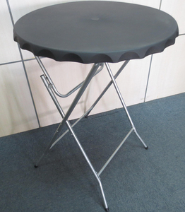 <span class=keywords><strong>Petite</strong></span> <span class=keywords><strong>table</strong></span> pliante ronde en plastique blanc pour <span class=keywords><strong>jardin</strong></span> - Product Image 3