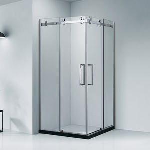 Puerta de <span class=keywords><strong>ducha</strong></span> cuadrada KMRY SS304 <span class=keywords><strong>precio</strong></span> barato vidrio de baño sin marco con bandeja de piedra artificial para cuarto de <span class=keywords><strong>ducha</strong></span> de esquina - Product Image 1