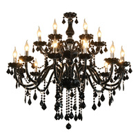Lustre moderne en cristal noir, luminaires en cristal, lustres de plafond LED, décoration de plafond pour mariage