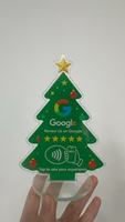 Support d'avis NFC en acrylique en forme d'arbre, touchez sur votre téléphone pour laisser des avis clients 5 étoiles, plaque NFC festive pour comptoir de magasin