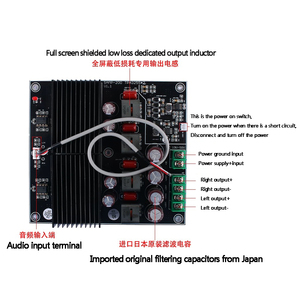 Tpa3255hifi mô-đun tự làm công suất cao kênh đôi d-class bảng khuếch đại lõi kép 600W + 600W mô-đun điện tử và Bộ dụng cụ - Product Image 2