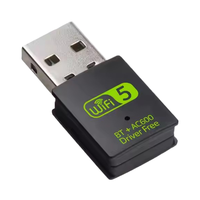 Mini adaptateur USB sans fil AC600 2,4 GHz 5,8 GHz double bande, carte réseau externe pour ordinateur portable, dongle Wi-Fi