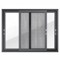 Ventana Corredera Vertical Comercial de Doble Acristalamiento con Perfil de Aluminio y Vidrio Moderno para Edificios Urbanos de Gran Altura