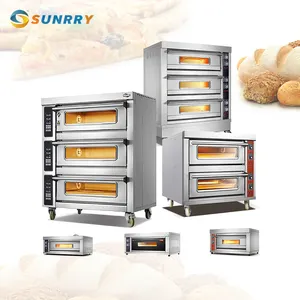 Forno de Pão De Gás De Cozimento elétrica 1 2 3 Camada Forno Deck Padaria Forno de Cozimento Industrial e Comercial para Venda