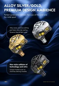 Écouteurs intra-auriculaires filaires CCZ MC04 Nocturne Hybrid Driver Bass-Enhanced <span class=keywords><strong>1DD</strong></span>+<span class=keywords><strong>1BA</strong></span> pour chanteurs - Product Image 4