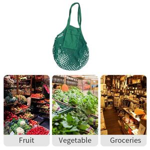 Sacs en filet de pêche recyclé en gros, pliables, personnalisés, en coton biologique et lin, pour fruits et légumes, durables, promotionnels - Product Image 6