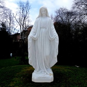 Satış özel hıristiyan klasik dini aziz taş heykel yaşam boyutu doğal beyaz taş anne bakire Mary mermer heykel