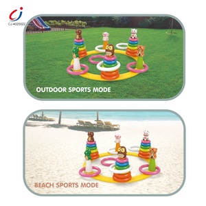 Chengji ngoài trời trong nhà trò chơi thể thao trẻ em quăng vòng tròn đầy màu sắc tự làm ferrule Xếp Chồng Đồ chơi bộ phim hoạt hình động vật mục tiêu Vòng quăng trò chơi - Product Image 3