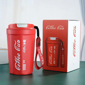 400ml double paroi isolée avec corde portable Ins <span class=keywords><strong>Amazon</strong></span> hot type 2025 Fresh Hot Selling 304 tasse de voyage à café en acier inoxydable - Product Image 6