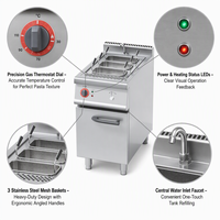 Équipement de cuisine professionnelle et de restaurant, cuiseur à pâtes électrique en acier inoxydable avec armoire, garantie 1 an