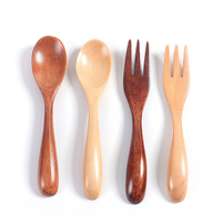 Cuillère en bois d'acacia miniature, faite à la main, pour la confiture, l'espresso, vente en gros, en vrac, pas cher