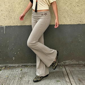 2026 New Women's Low Waist Flared <b>Pants</b> Stretchy Bootcut Yoga Trousers Casual Slim Fit Full Length Wide Leg <b>Pants</b> - Product Image 4