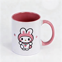 Tasses à café en céramique de porcelaine à sublimation, design personnalisé coloré, surface brillante, best-seller