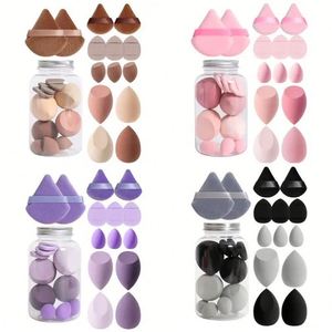 Juego de 12 Esponjas Cosméticas Triangulares para Polvo Suelto, Mini Esponjas en Forma de Huevo para Base Líquida, Esponja de Maquillaje, Kit de Difuminador de Maquillaje - Product Image 1