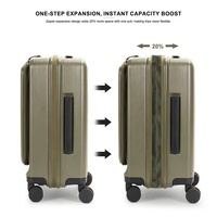 Ensemble de bagages 3 pièces grande capacité et durable, valise rigide à roulettes avec ouverture frontale 20 pouces et ouverture latérale 24/28 pouces, avec serrure TSA