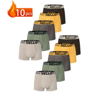 10 pièces de sous-vêtements de boxe pour hommes populaires, respirants et confortables, sous-vêtements d'été frais en tailles 4XL 5XL XXL - Product Image 1