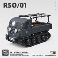 Jouet de construction intellectuel pour garçons et enfants, camion tracteur militaire en plastique ABS de type RSO-01, référence 300001-4, de marque tierce