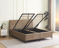 Ensemble de meubles de chambre à coucher de style européen 2026 : Lit king-size de luxe, lit king-size moderne avec cadre de lit double rembourré
