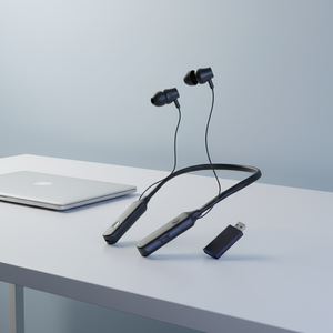 หูฟังแบบสองโหมด 2.4G +BT พร้อมขาตั้งแบบหนังสือ สำหรับการประชุมและการเล่นกีฬา - Product Image 1