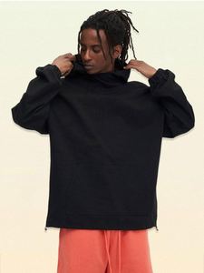 H5571 เสื้อฮู้ดดีไซน์ใหม่ ขายส่ง ผลิตตามสั่ง ผ้าคอตตอนผสม 450 กรัม คอสูง เสื้อฮู้ดเปล่าสำหรับผู้ชายและผู้หญิง - Product Image 3