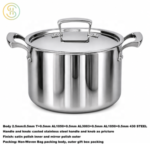 Ustensiles de cuisine authentiques bon marché 9 pièces ensemble de casseroles en acier inoxydable pour cadeaux commerciaux ménagers - Product Image 4