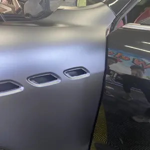 Nikel elektro optik Metal gri renk hava kabarcığı ücretsiz araba sarma filmi vinil araba vinil filmi