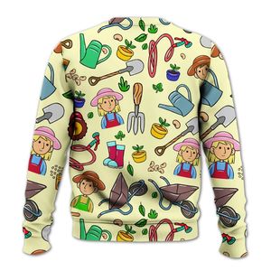 Suéter de punto de granjero Cute <span class=keywords><strong>Icon</strong></span> Farm Garden, jersey de poliéster de algodón personalizado, jersey de cuello redondo holgado para uso diario - Product Image 3