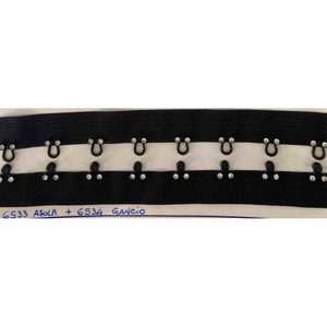 Nastro Nylon con applicazione ganci e asole e strass acrilici - Product Image 1