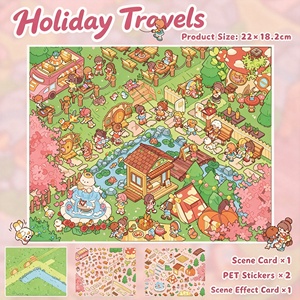 Autocollants <span class=keywords><strong>de</strong></span> journal en <span class=keywords><strong>film</strong></span> PET imperméable DIY, autocollants <span class=keywords><strong>de</strong></span> scène miniature à grande échelle pour la décompression des enfants - Product Image 5
