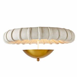 Lámpara de Techo Americana de Latón con Piedra Natural, Lámpara de Techo Circular Simple para Dormitorio Principal, Lámpara de Pasillo - Product Image 2