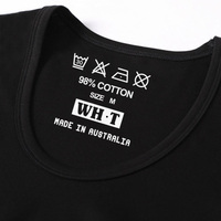 Étiquette Personnalisée DTF en Vinyle Thermocollant pour Vêtement, Transfert à Chaud Imprimé, Logo Taille de Cou