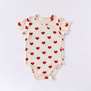 Ropa de Bebé de Algodón Puro Clase A para Verano 2026, Mameluco con Abertura Lateral y Protección para el Vientre, para Niños y Niñas - Product Image 5
