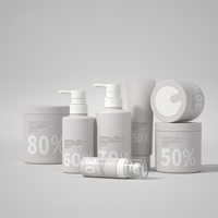 Envase de Crema de Plástico PET de Lujo de 300g 500g 1000g con Tapa para Crema Facial y Exfoliante Corporal