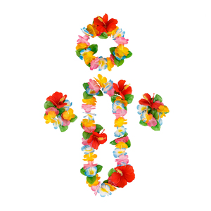 Collar de Flores Hawaianas, Decoración para Fiestas Hawaianas, Guirnalda de Flores Artificiales, Verano Tropical, Aloha, Playa, Boda, Cumpleaños - Product Image 6