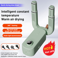 Séchoir à chaussures pliable, séchoir à air chaud à 360 degrés pour un séchage rapide, séchoir à chaussures double usage pour chaussures humides et sèches